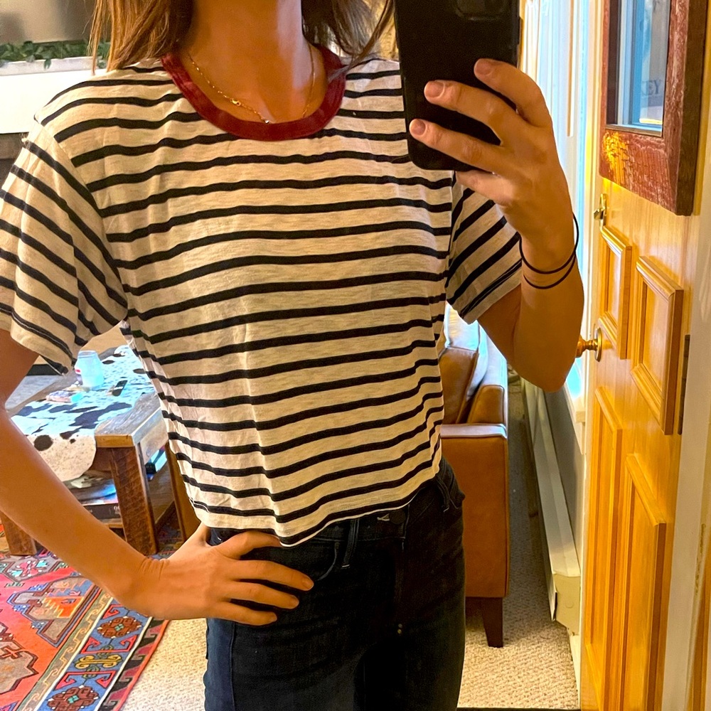 Striped Cropped Tee by Splendid
